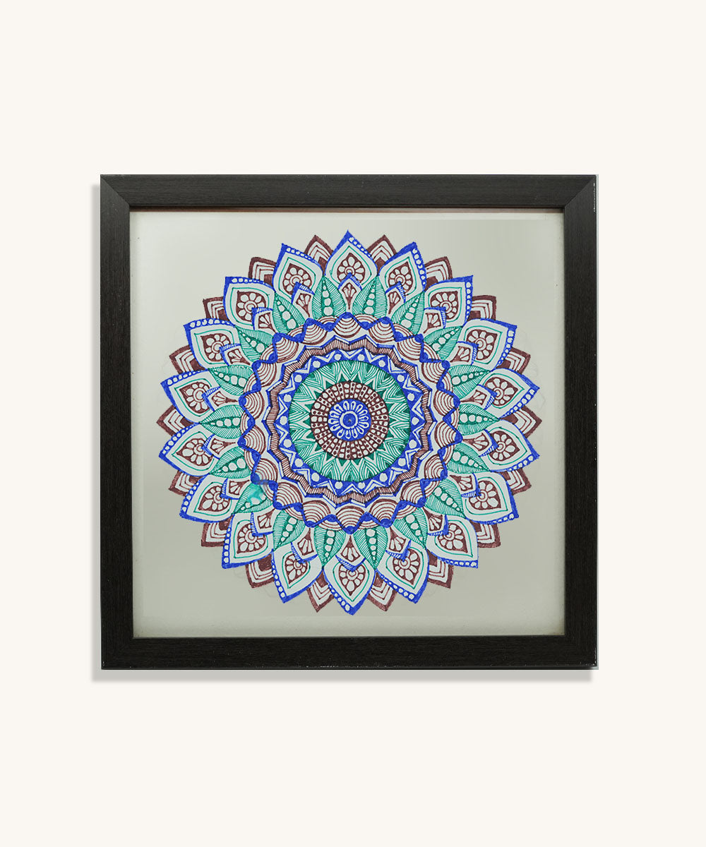 Handmade Mandala Art Frame Black Edition
