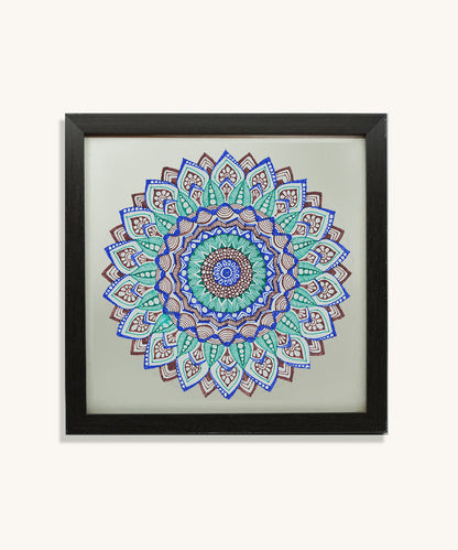 Handmade Mandala Art Frame Black Edition