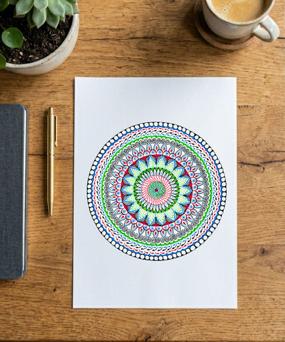 Handmade Mandala Art Frame Black Edition