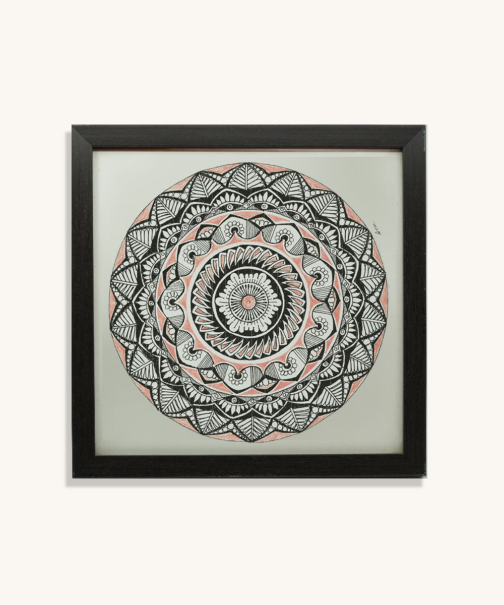 Handmade Mandala Art Frame Black Edition
