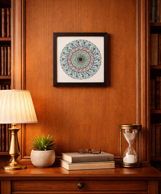 Handmade Mandala Art Frame Black Edition