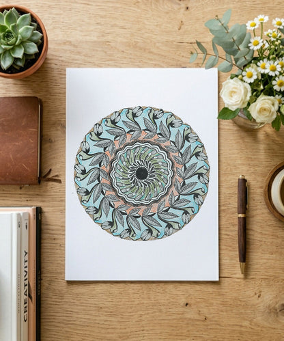 Handmade Mandala Art Frame Black Edition