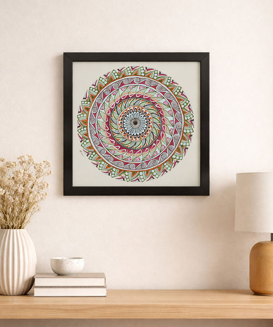 Handmade Mandala Art Frame Black Edition
