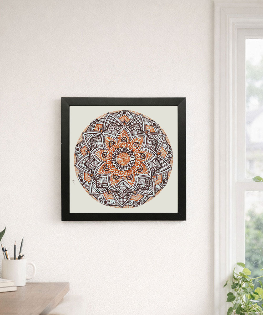 Handmade Mandala Art Frame Black Edition
