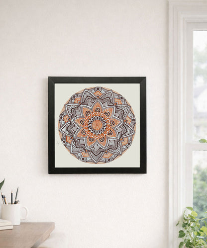 Handmade Mandala Art Frame Black Edition