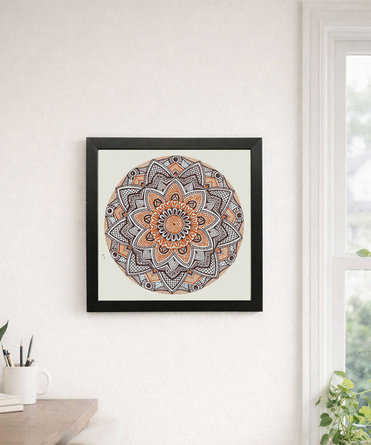 Handmade Mandala Art Frame Black Edition