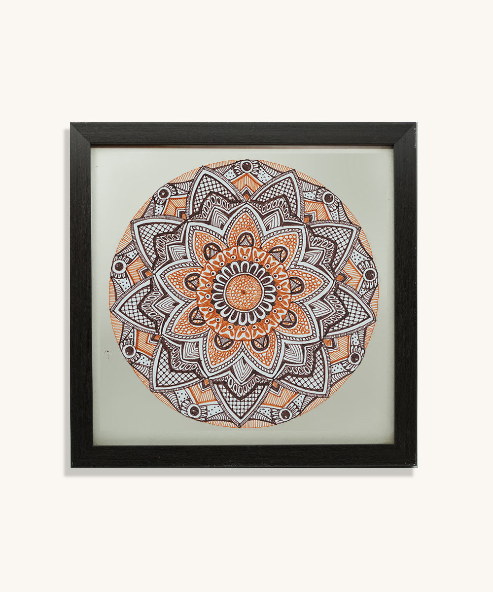 Handmade Mandala Art Frame Black Edition