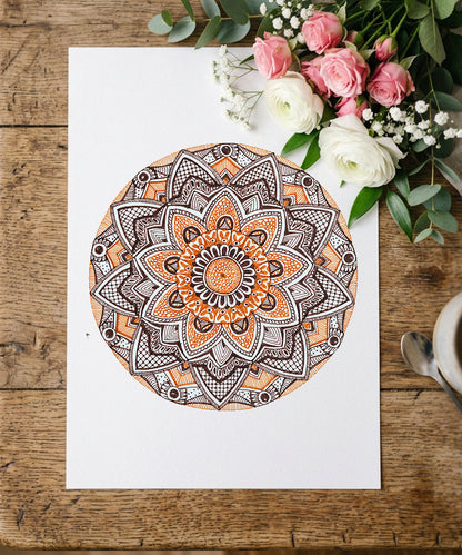 Handmade Mandala Art Frame Black Edition