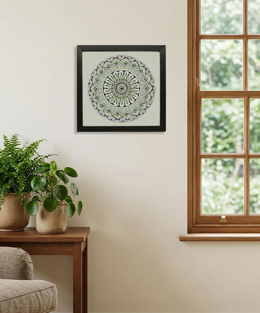 Handmade Mandala Art Frame Black Edition