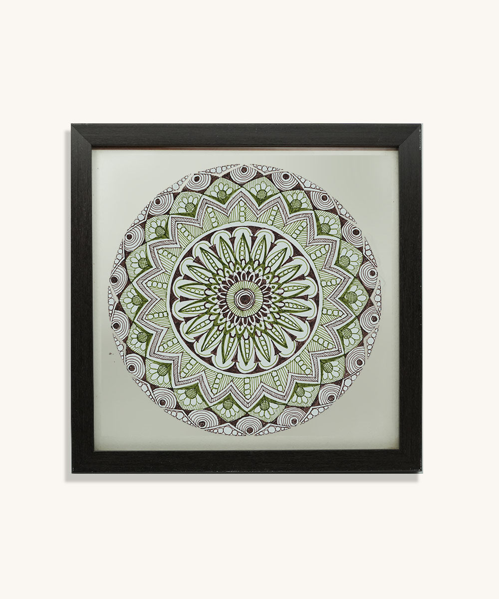 Handmade Mandala Art Frame Black Edition
