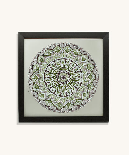 Handmade Mandala Art Frame Black Edition