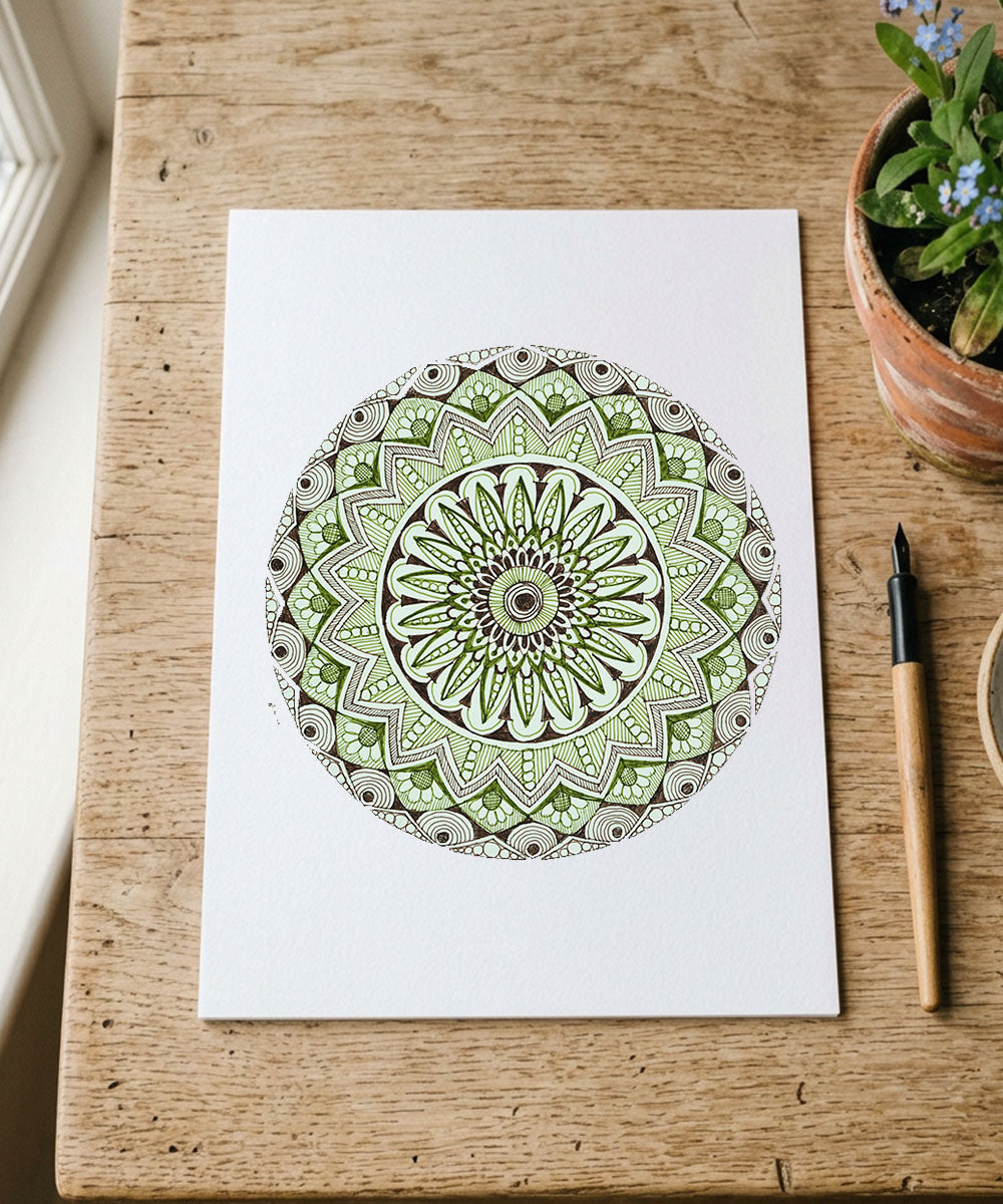 Handmade Mandala Art Frame Black Edition