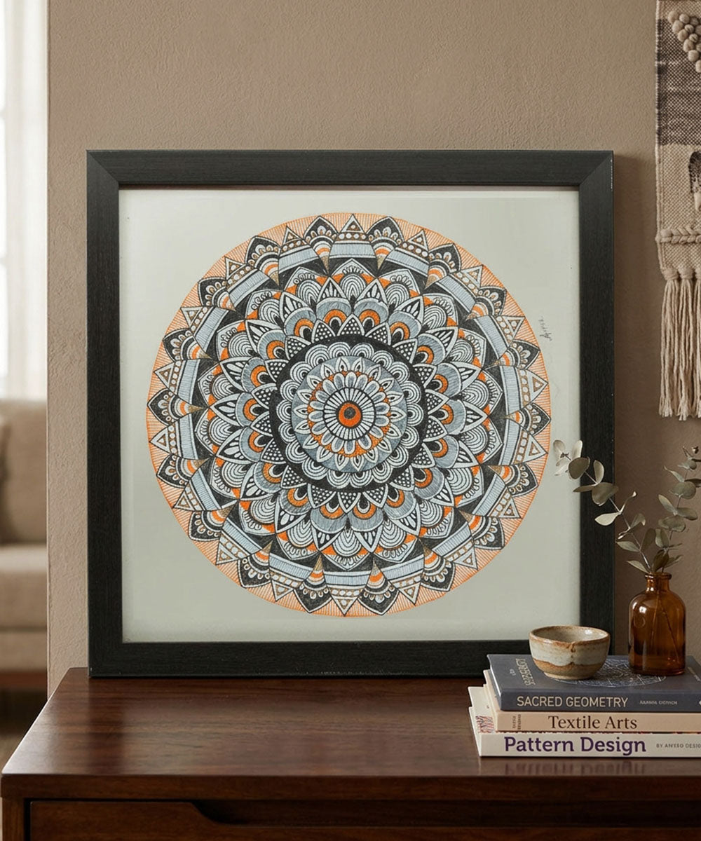 Handmade Mandala Art Frame Black Edition