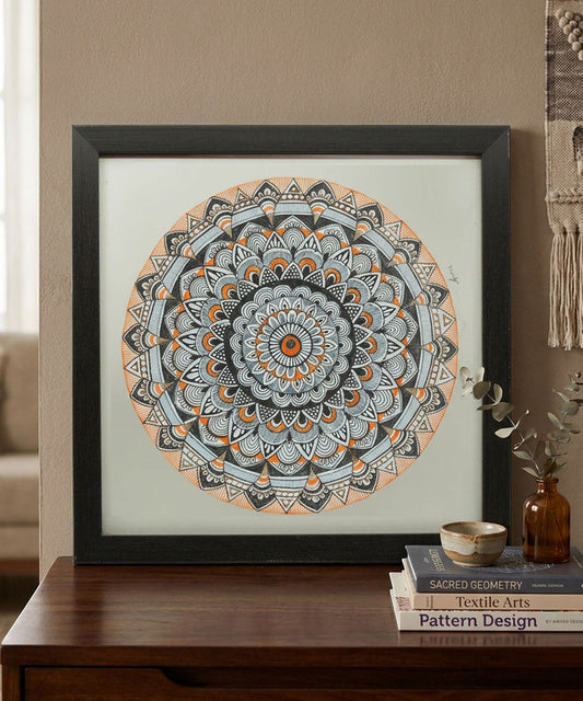 Handmade Mandala Art Frame Black Edition
