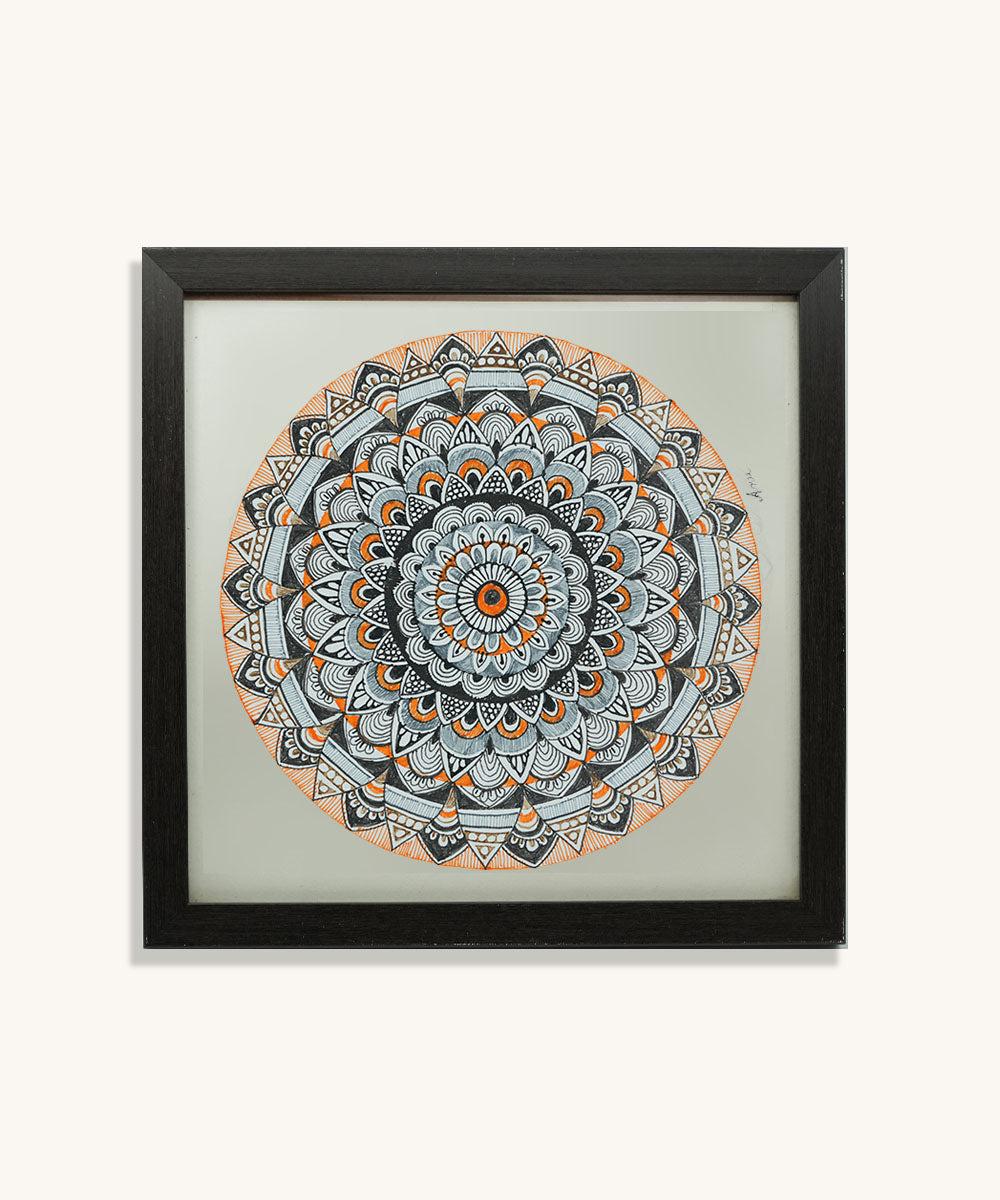 Handmade Mandala Art Frame Black Edition