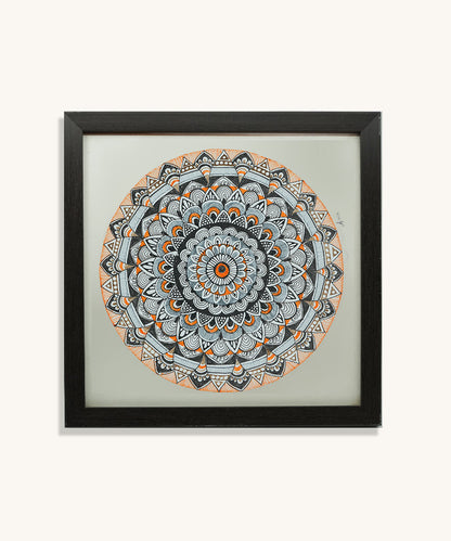 Handmade Mandala Art Frame Black Edition