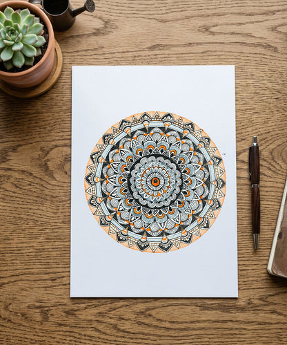 Handmade Mandala Art Frame Black Edition