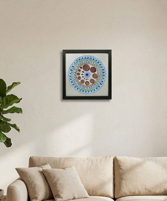 Handmade Mandala Art Frame Black Edition
