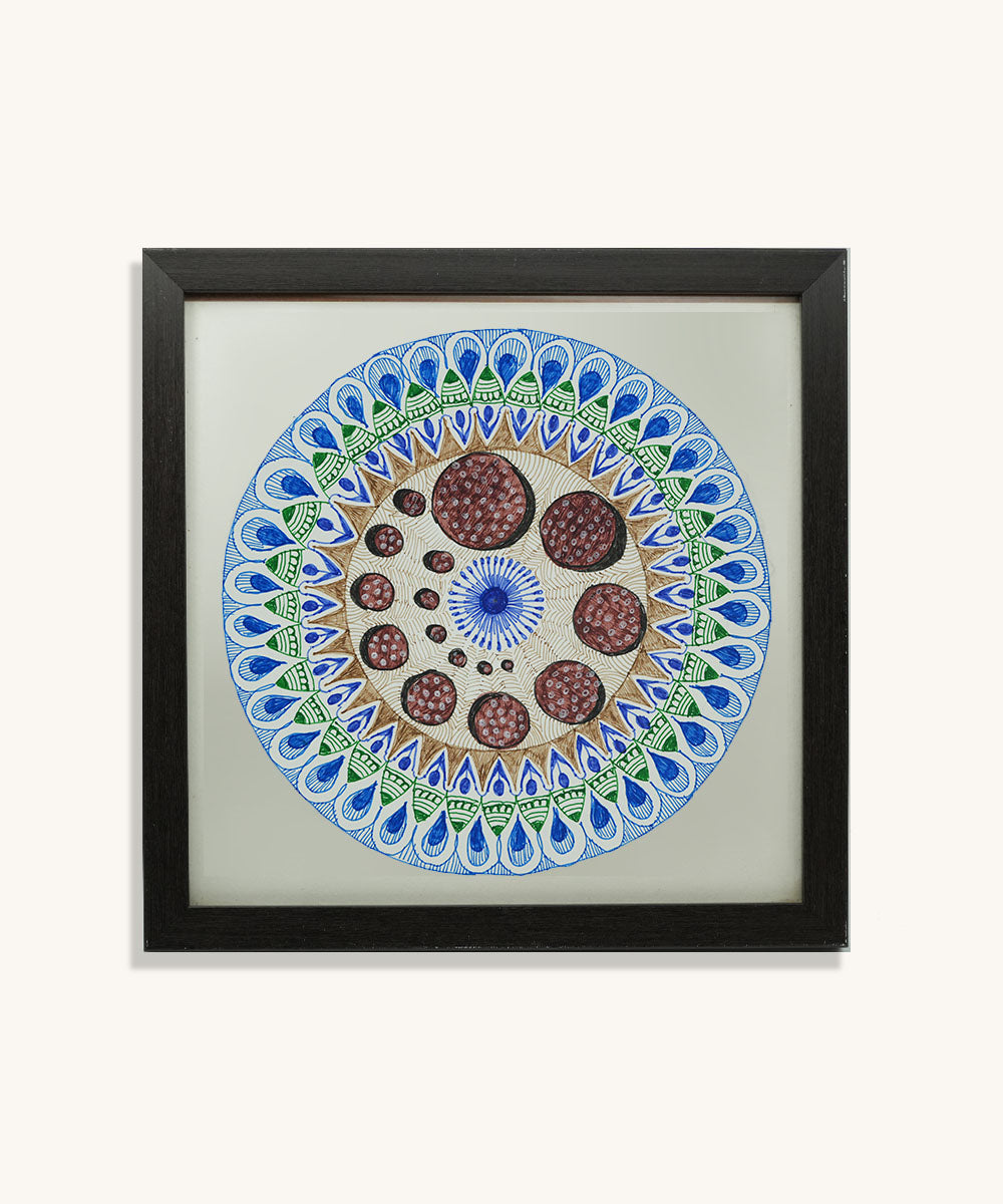 Handmade Mandala Art Frame Black Edition