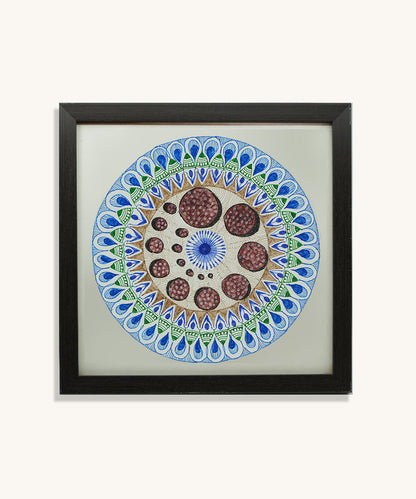 Handmade Mandala Art Frame Black Edition