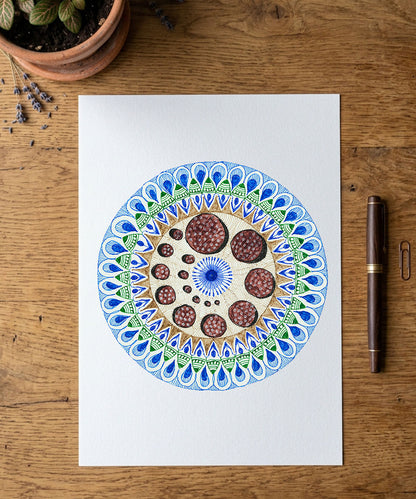 Handmade Mandala Art Frame Black Edition