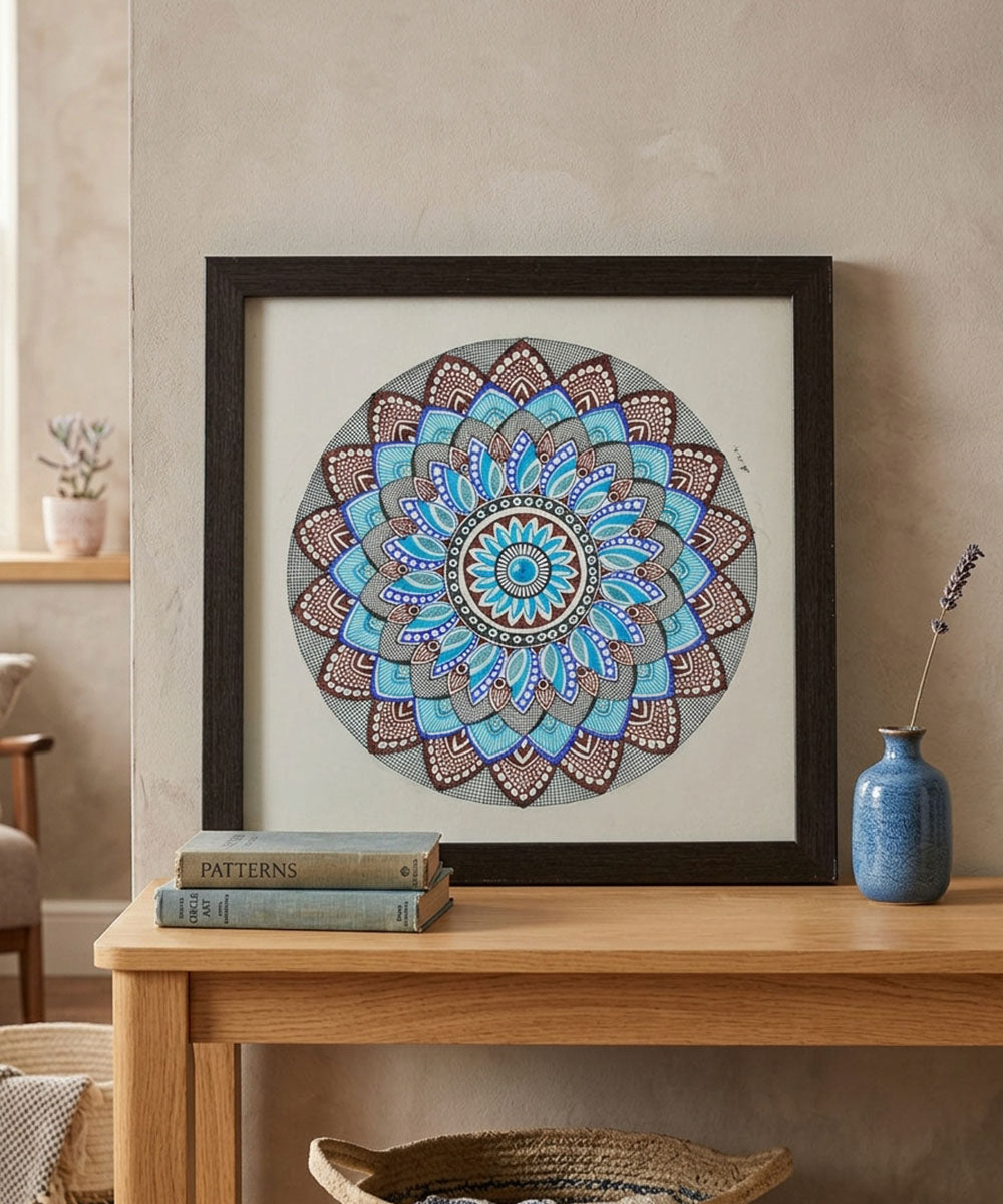Handmade Mandala Art Frame Black Edition