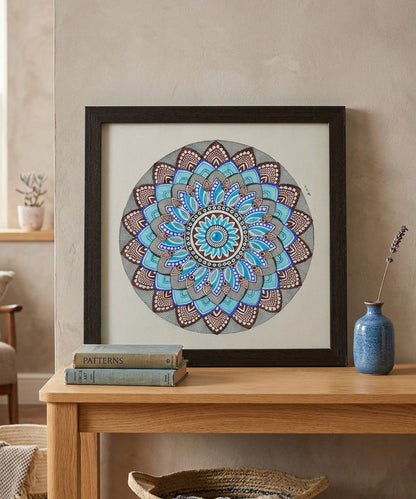 Handmade Mandala Art Frame Black Edition
