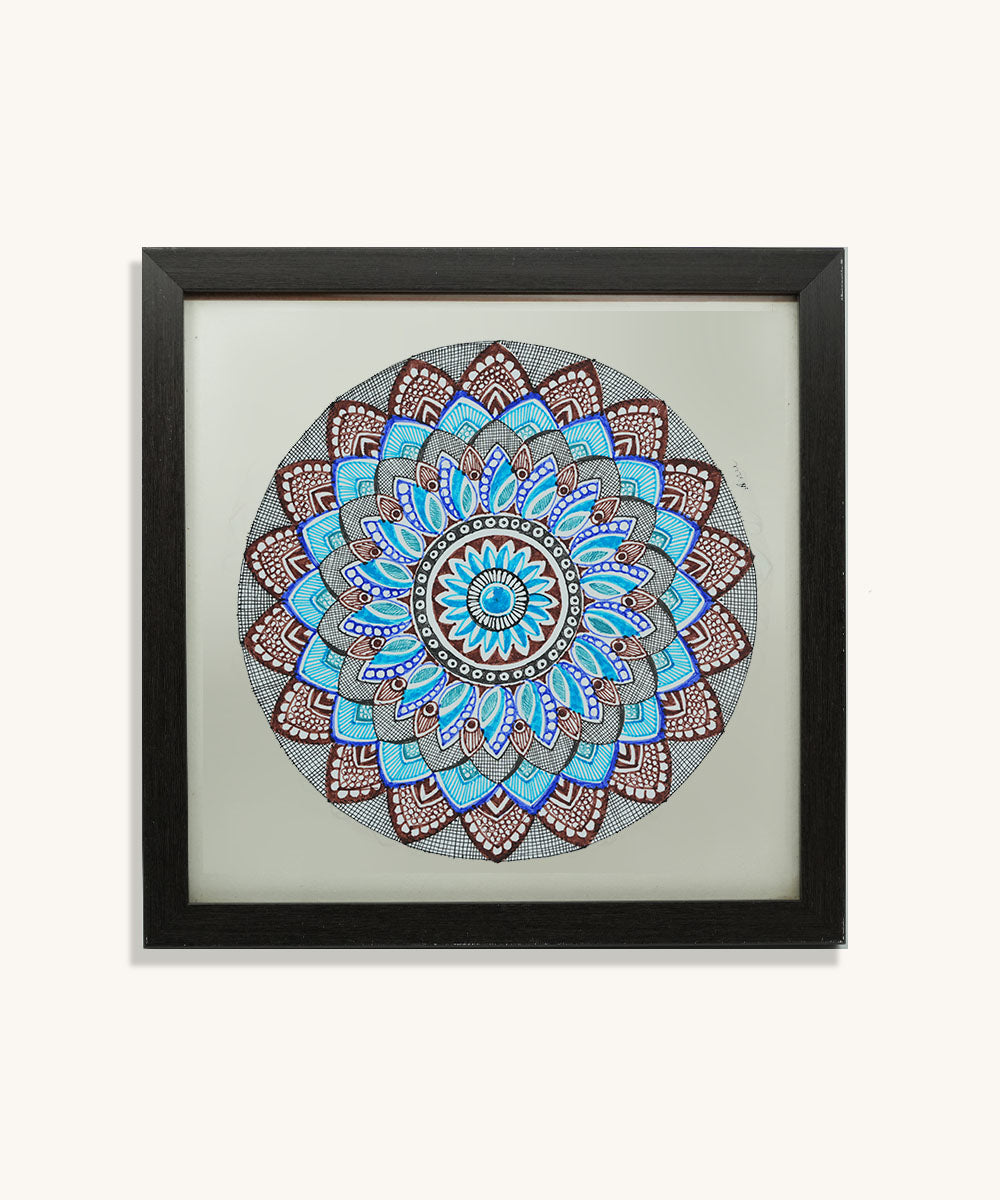 Handmade Mandala Art Frame Black Edition