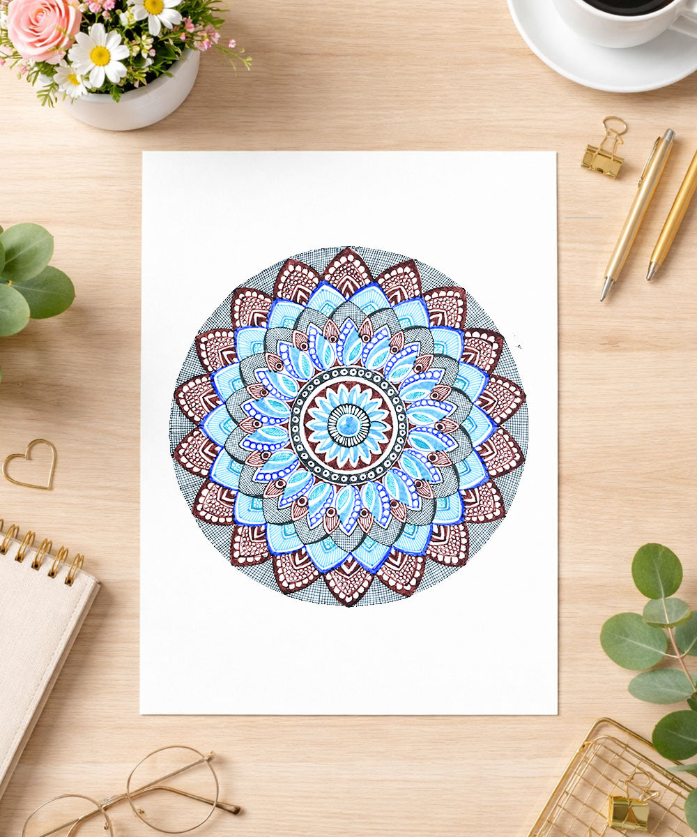 Handmade Mandala Art Frame Black Edition