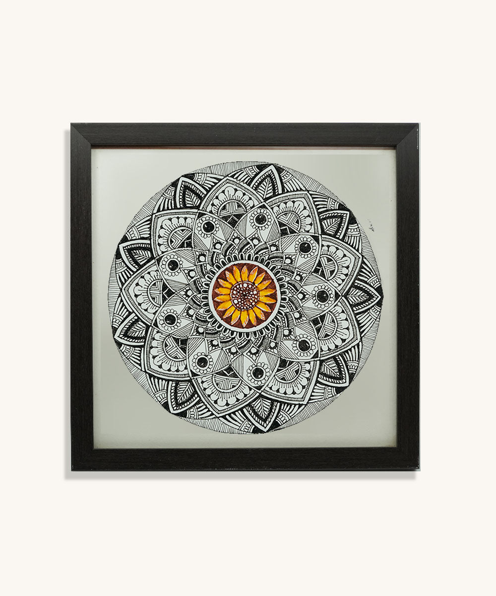 Handmade Mandala Art Frame Black Edition