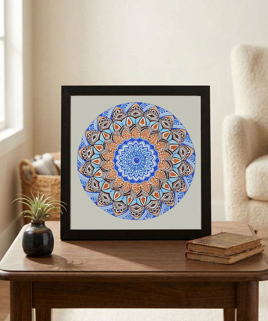 Handmade Mandala Art Frame Black Edition