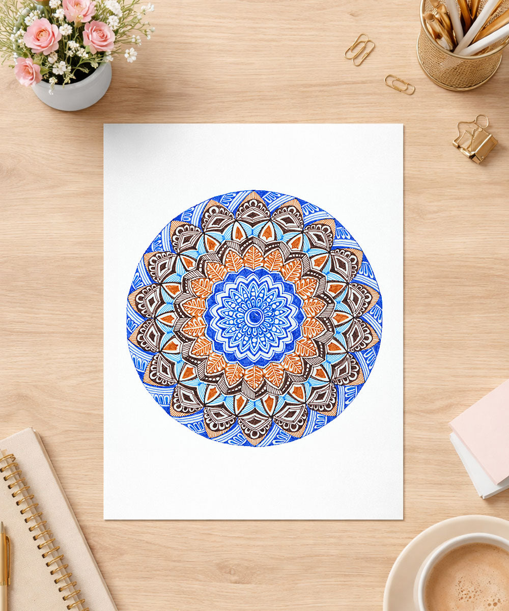 Handmade Mandala Art Frame Black Edition