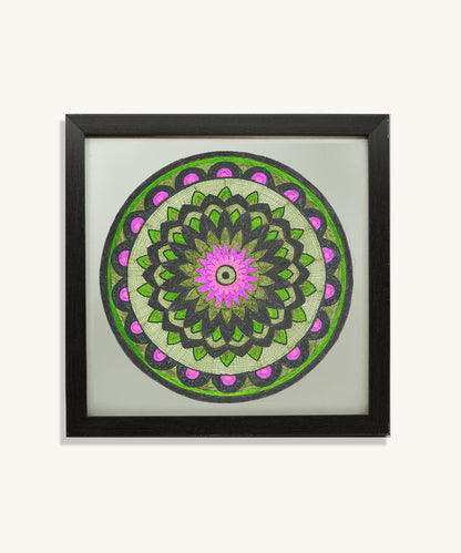 Handmade Mandala Art Frame Black Edition