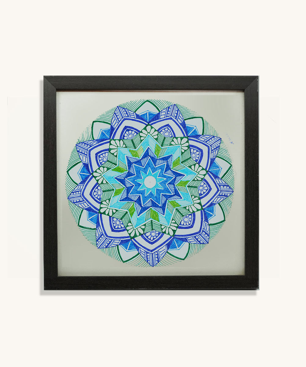 Handmade Mandala Art Frame Black Edition