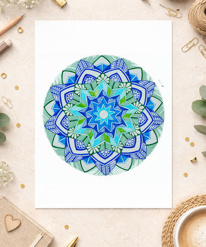 Handmade Mandala Art Frame Black Edition