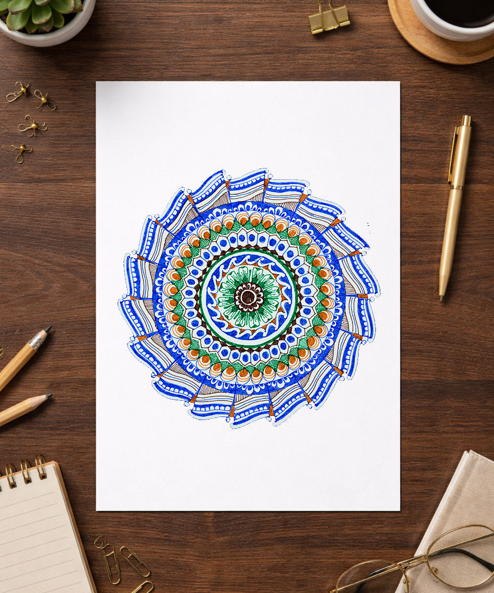 Handmade Mandala Art Frame Black Edition