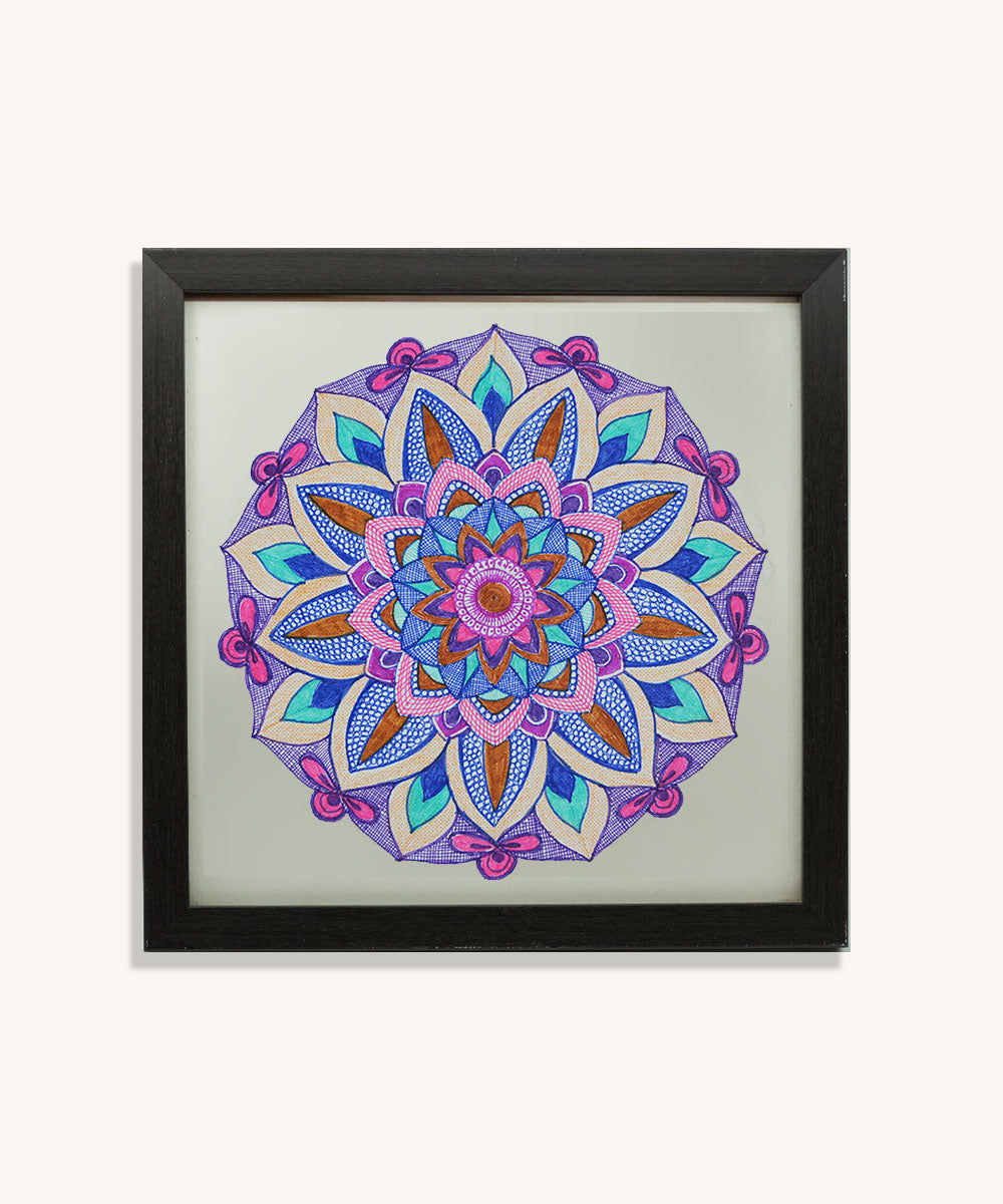 Handmade Mandala Art Frame Black Edition