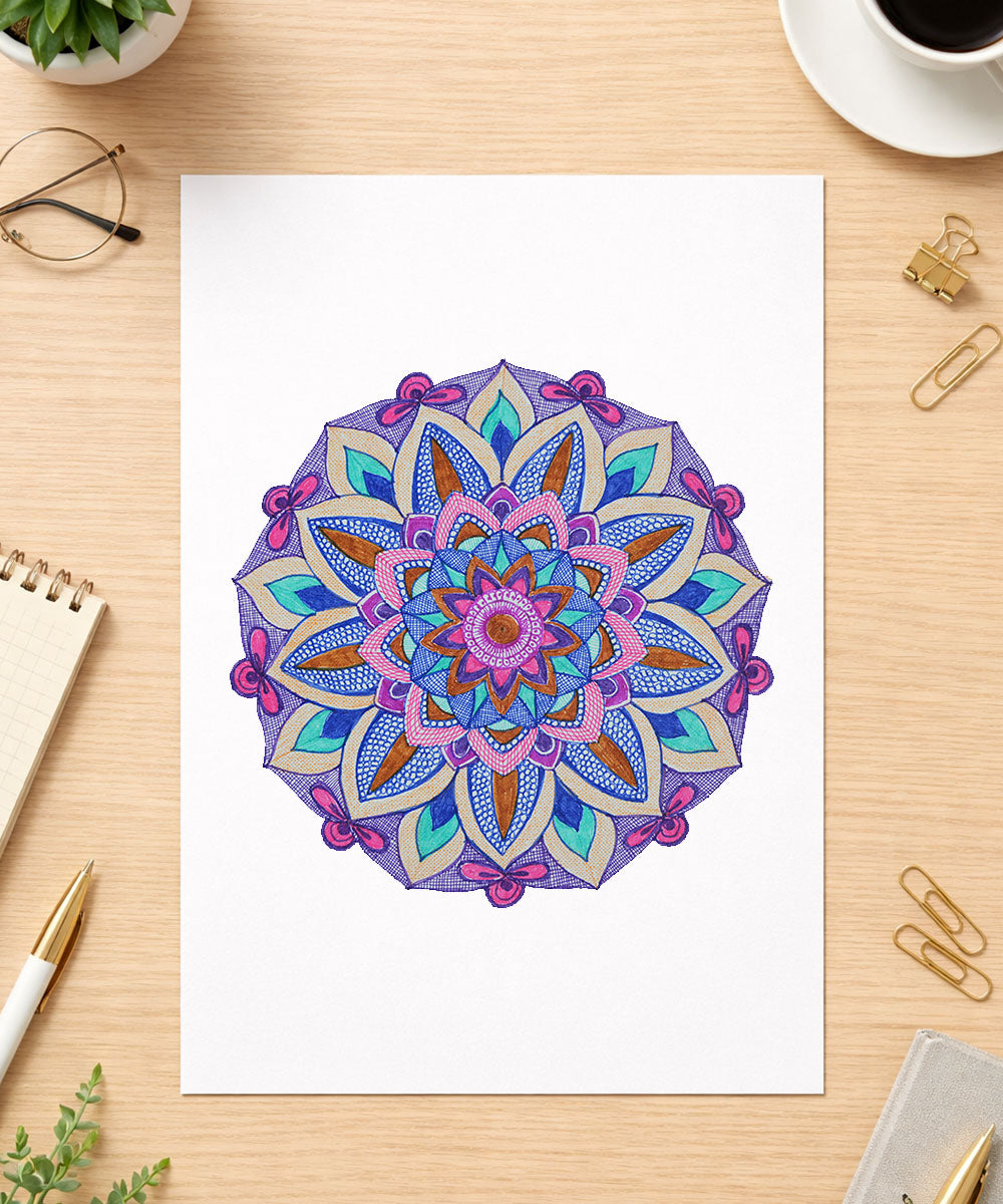Handmade Mandala Art Frame Black Edition