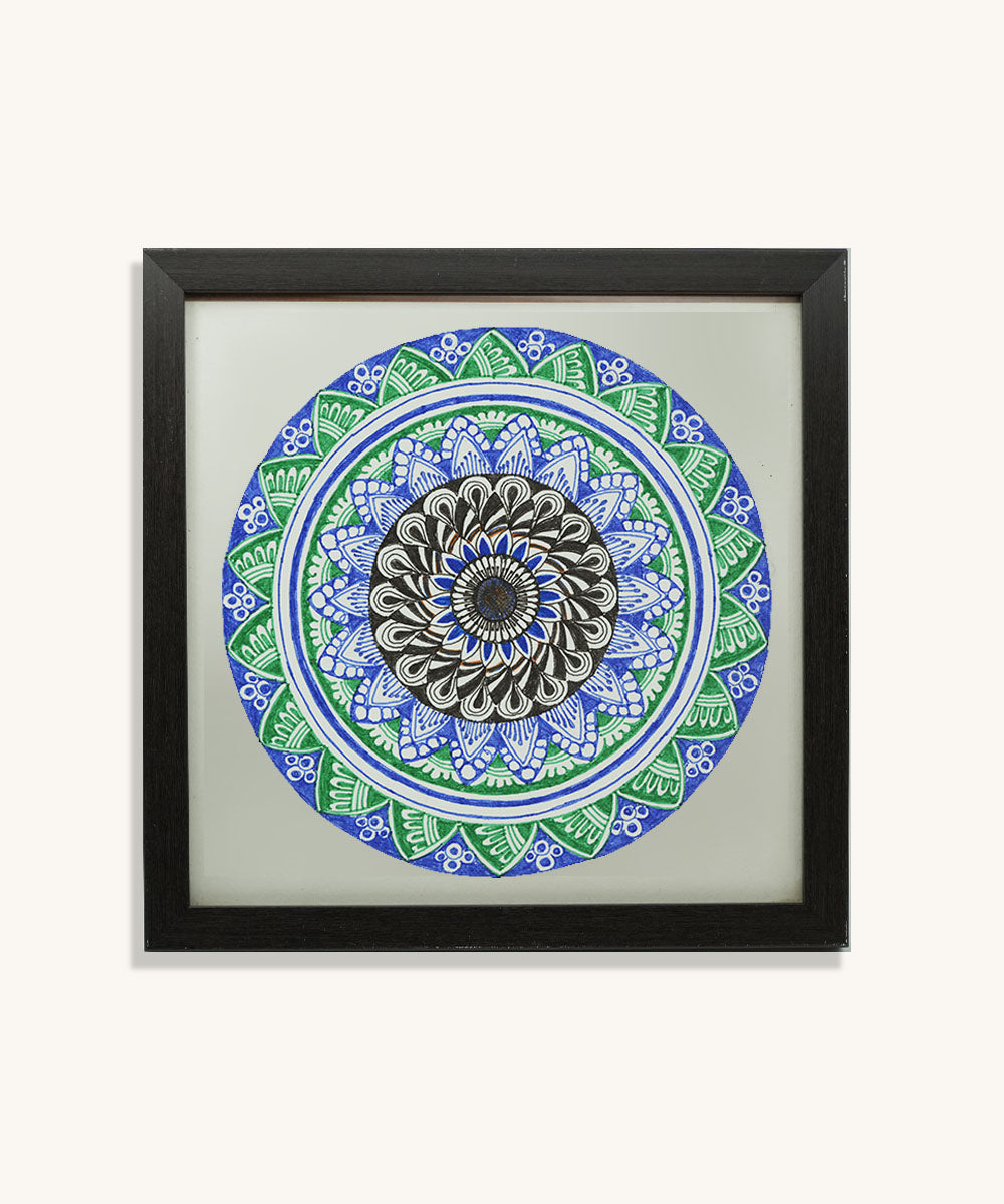 Handmade Mandala Art Frame Black Edition