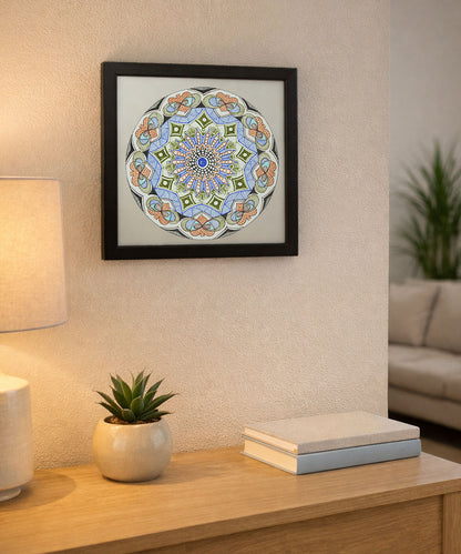 Handmade Mandala Art Frame Black Edition