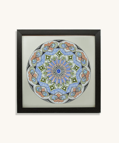 Handmade Mandala Art Frame Black Edition