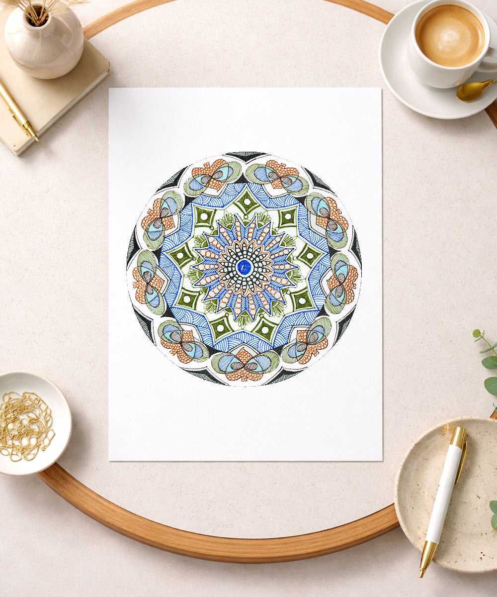 Handmade Mandala Art Frame Black Edition