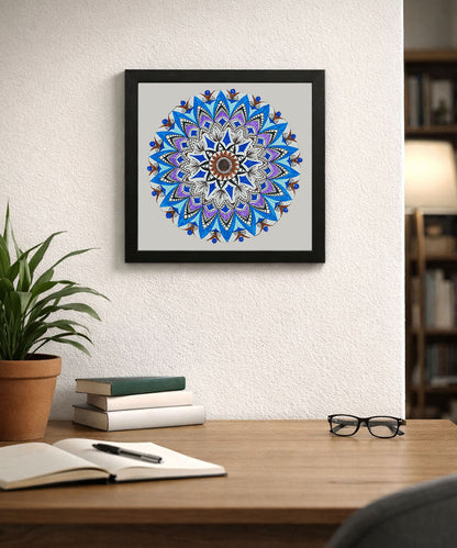 Handmade Mandala Art Frame Black Edition