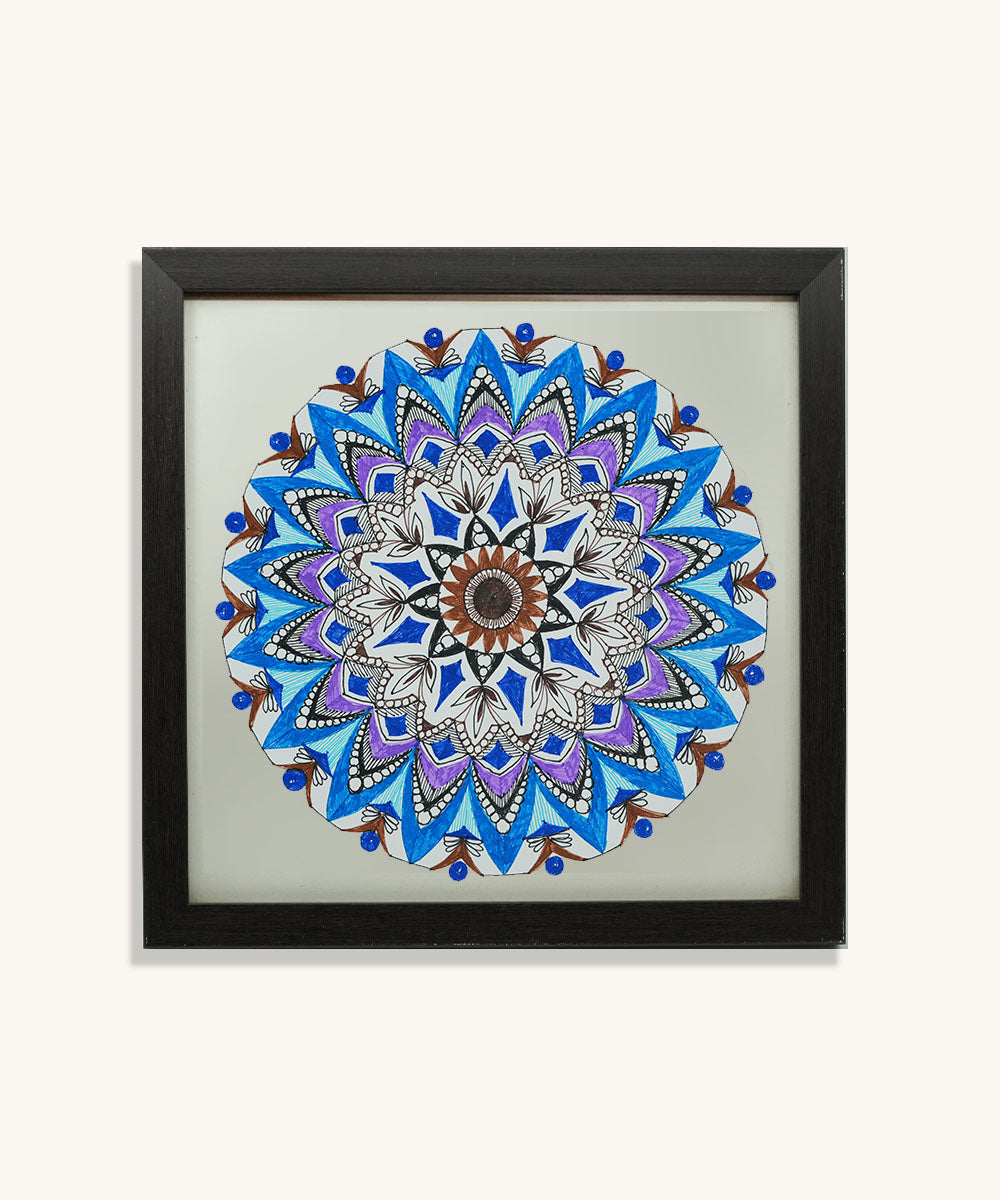 Handmade Mandala Art Frame Black Edition