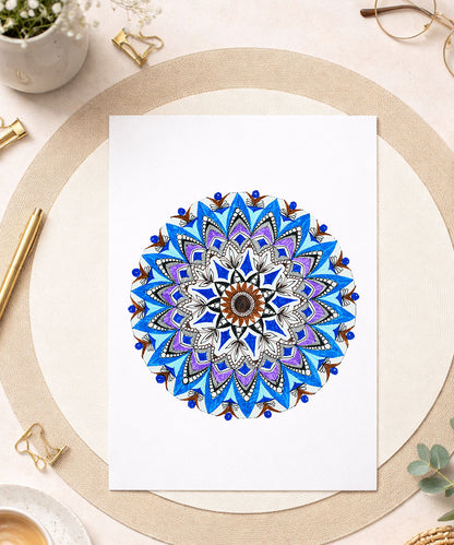 Handmade Mandala Art Frame Black Edition