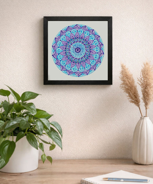 Handmade Mandala Art Frame Black Edition