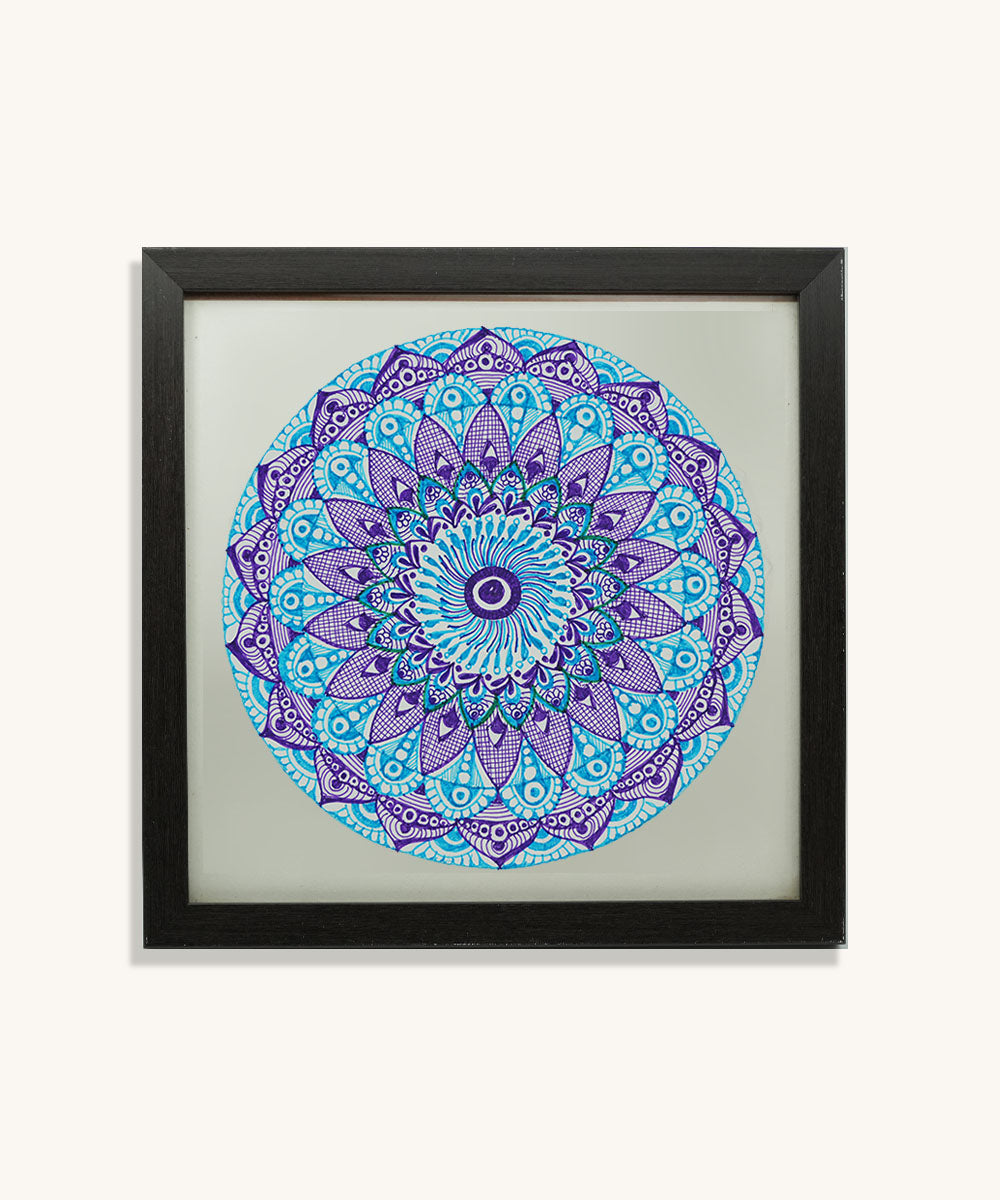 Handmade Mandala Art Frame Black Edition