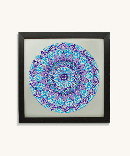 Handmade Mandala Art Frame Black Edition