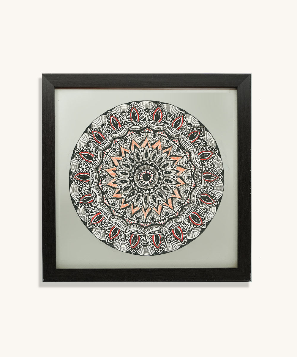 Handmade Mandala Art Frame Black Edition