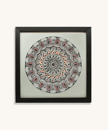 Handmade Mandala Art Frame Black Edition